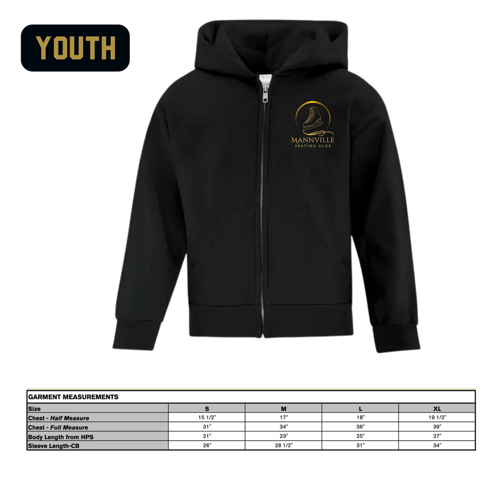 Mannville Skating- Logo Zip Up Hoodie