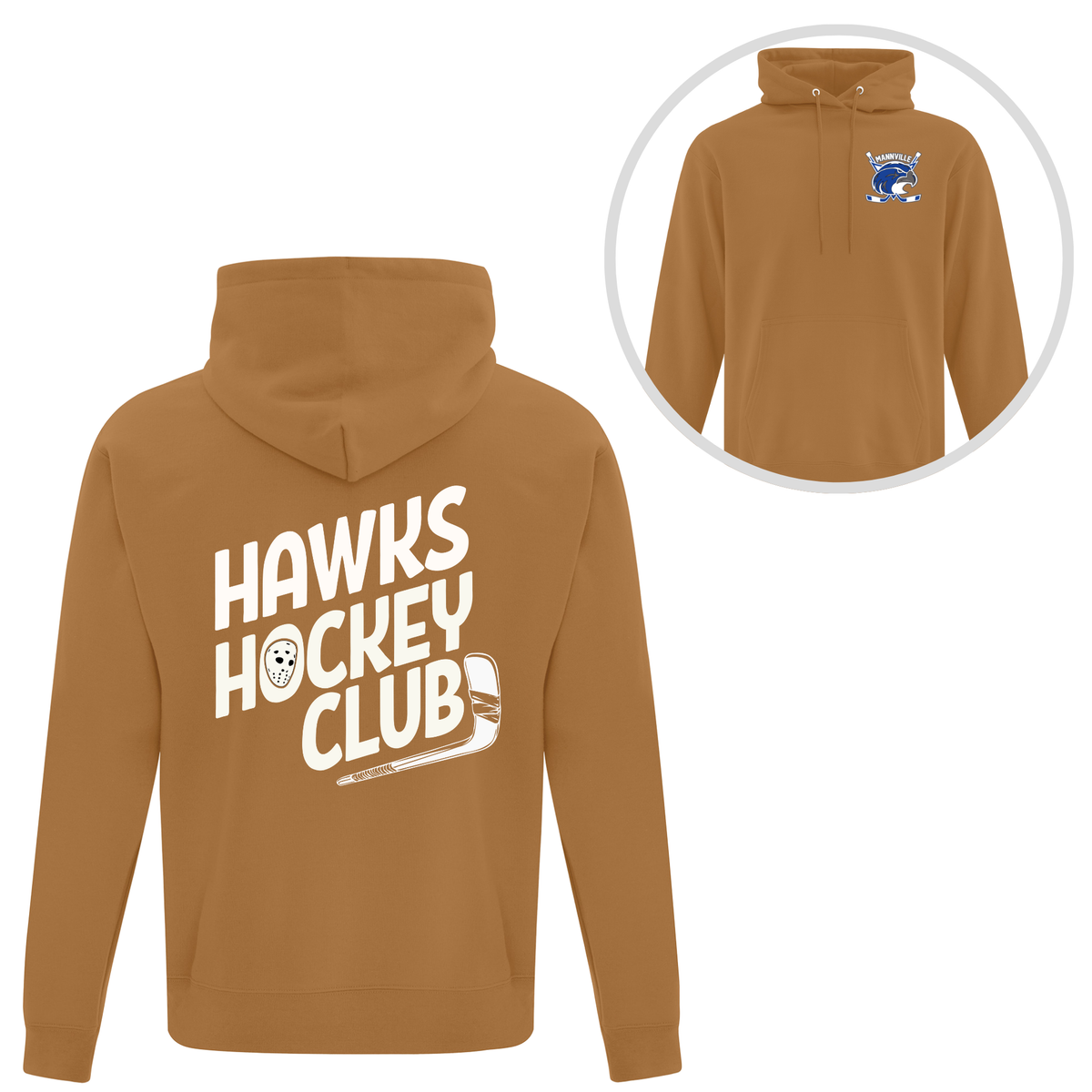 YOUTH Hawks Hockey Club/Back with Logo/Front