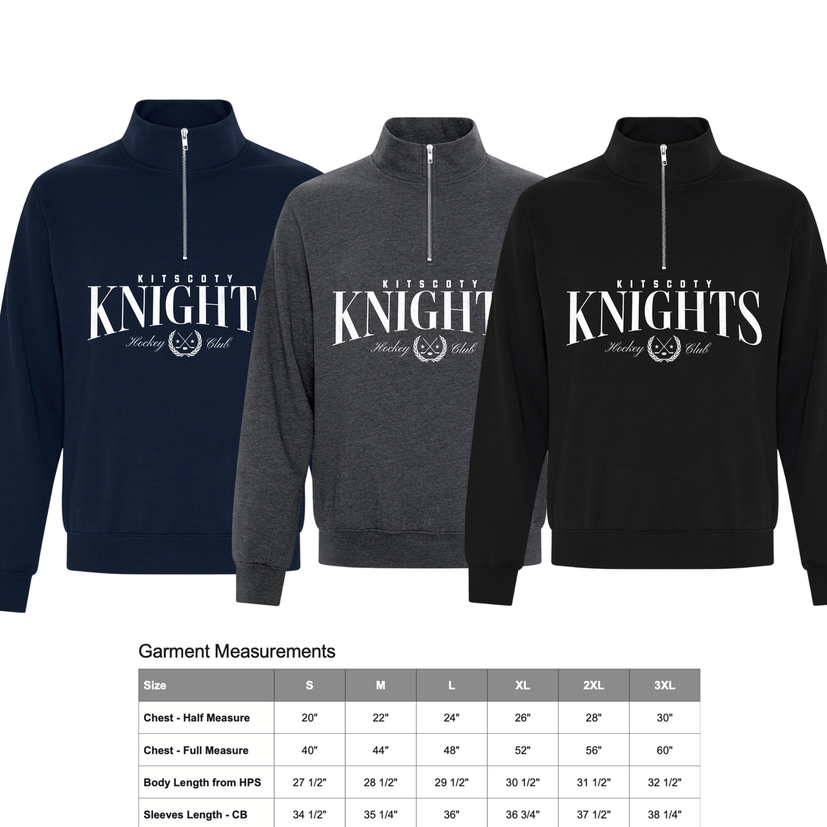 Knights Hockey 1/4 Zip Sweater