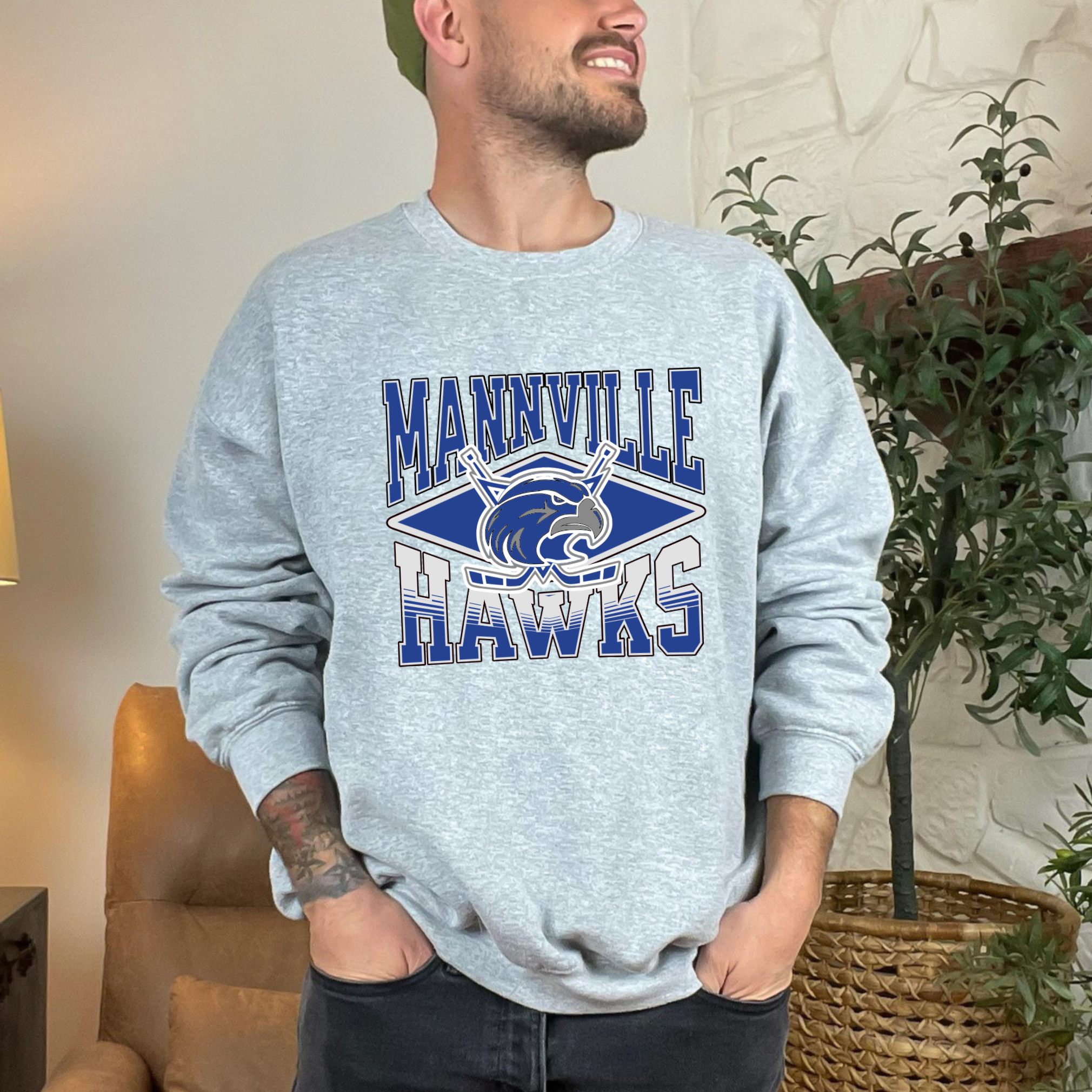ADULT Mannville Hawks Graphic
