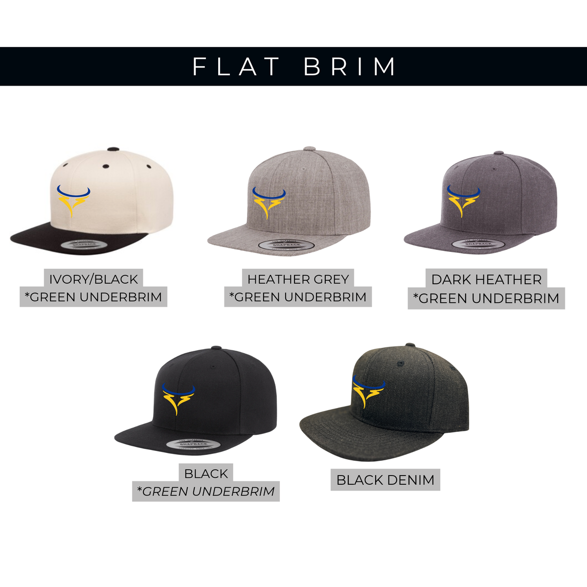 LONGHORNS Adult Flat Brim Snapback