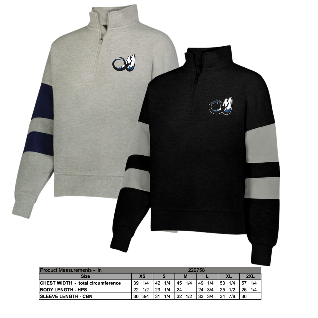 LADIES 1/4 Zip Sweatshirt- 2 Embroidery Designs!