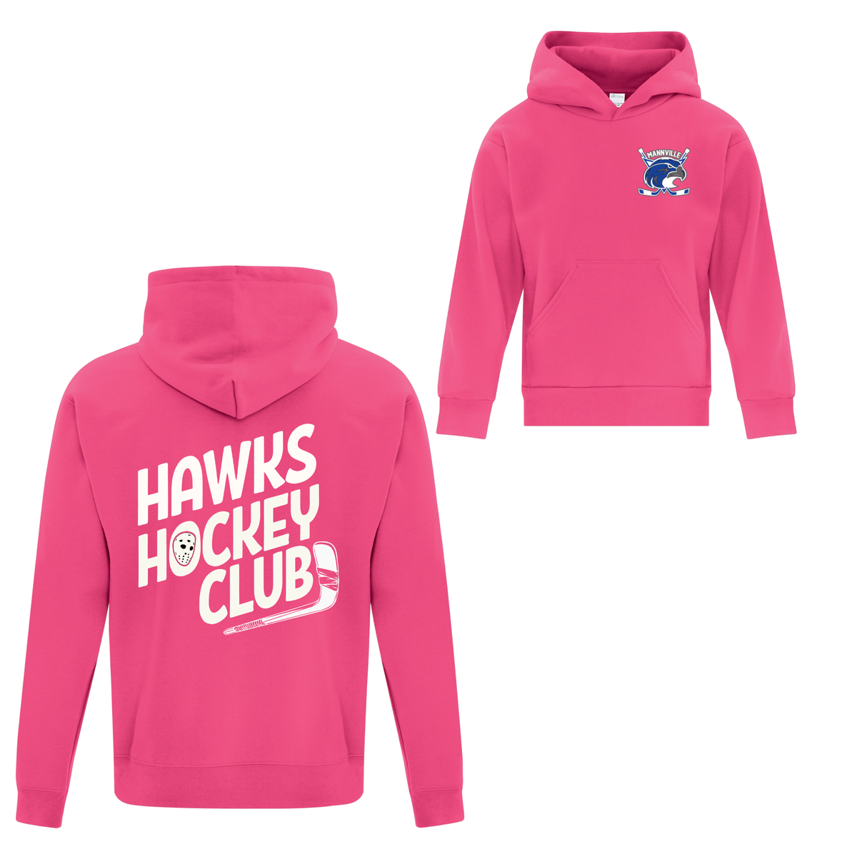 YOUTH Hawks Hockey Club/Back with Logo/Front