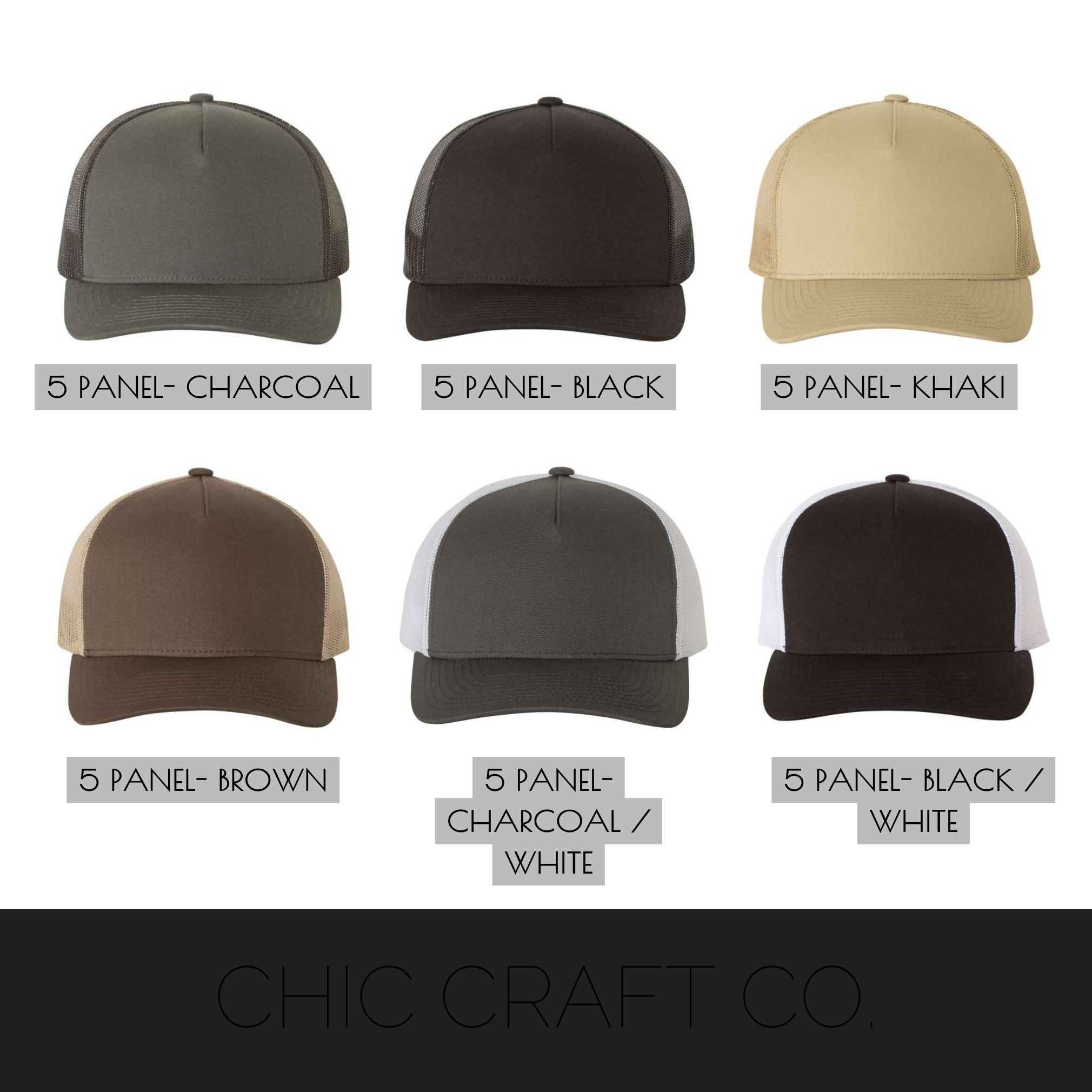 HAWKS Adult 5 Panel Trucker Snapbacks- 6 designs!