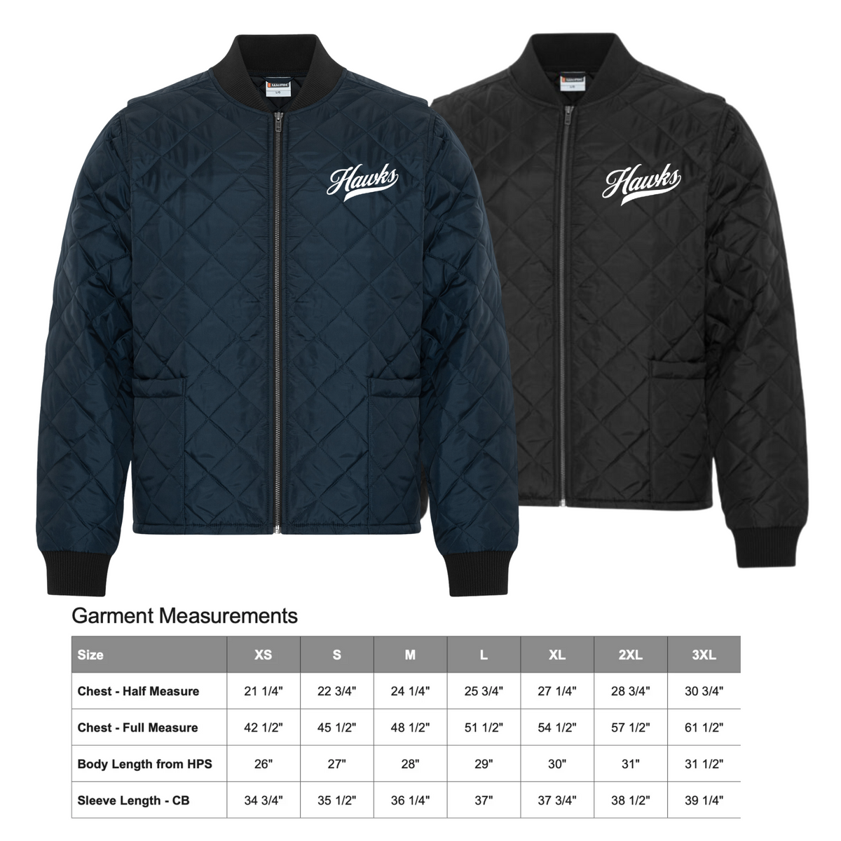 Adult Unisex Hawks Quilted Jacket