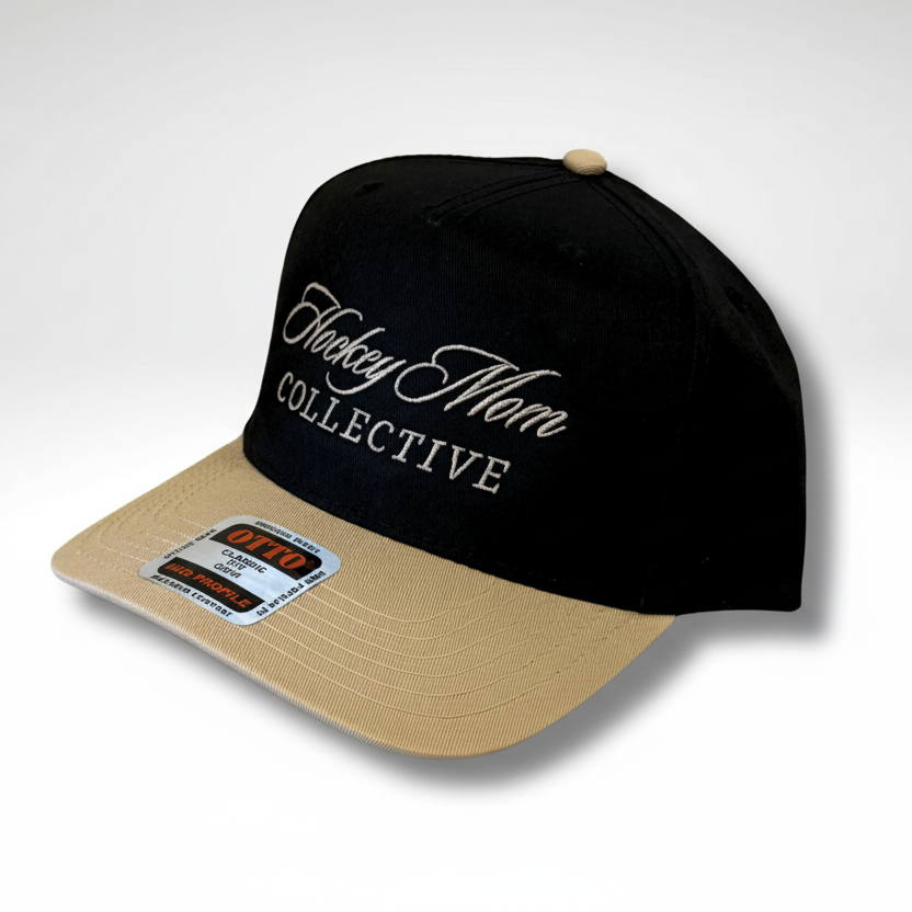 Hockey Mom Basbeball Cap with embroidered text