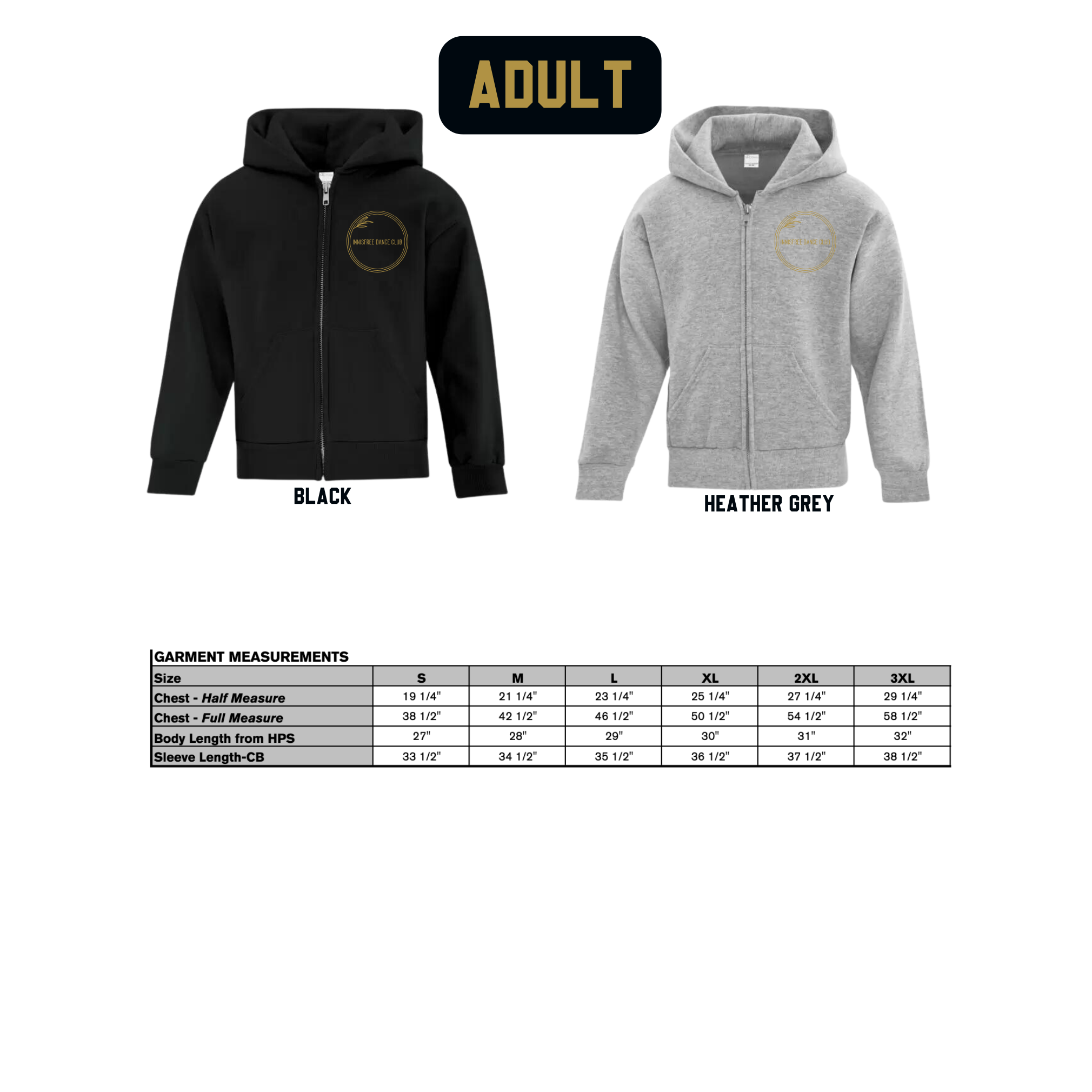 Adult Logo Zip Up Hoodie