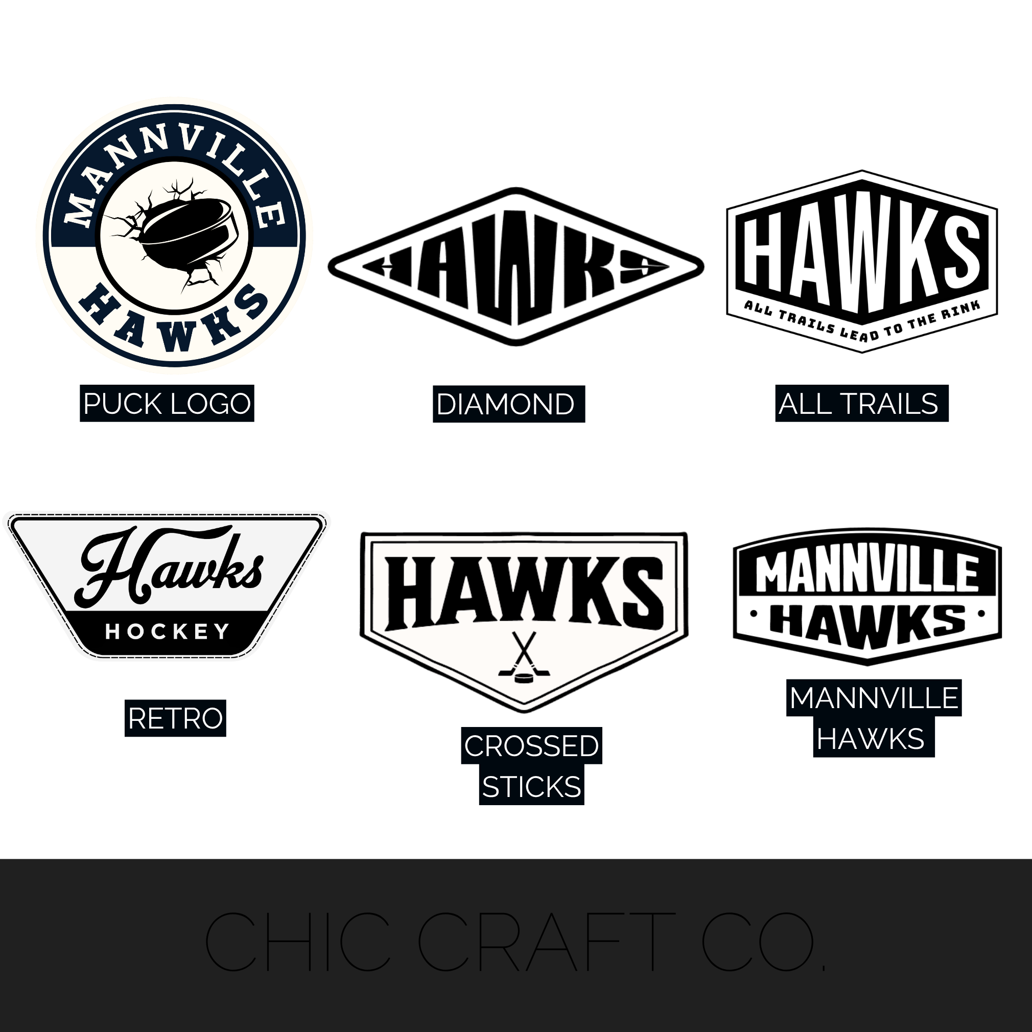 HAWKS Adult Flat Brim Snapback- 6 designs!